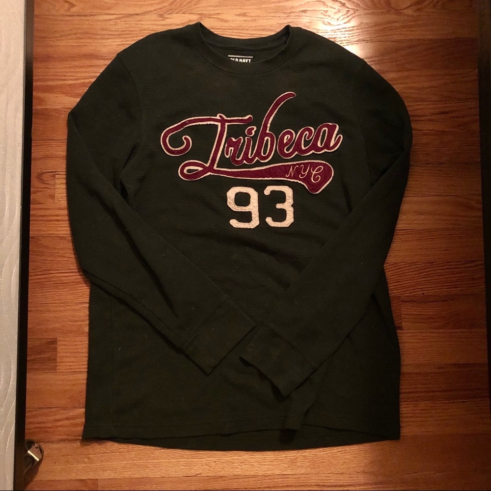 Vintage NYC Waffle Knit Long-Sleeve Shirt